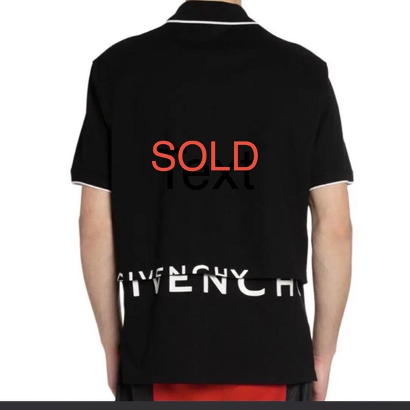 Givenchy Tops - Authentic Givenchy Black Polo Shirt with White Accents